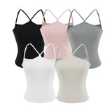 Tank top with camisole and top underneath