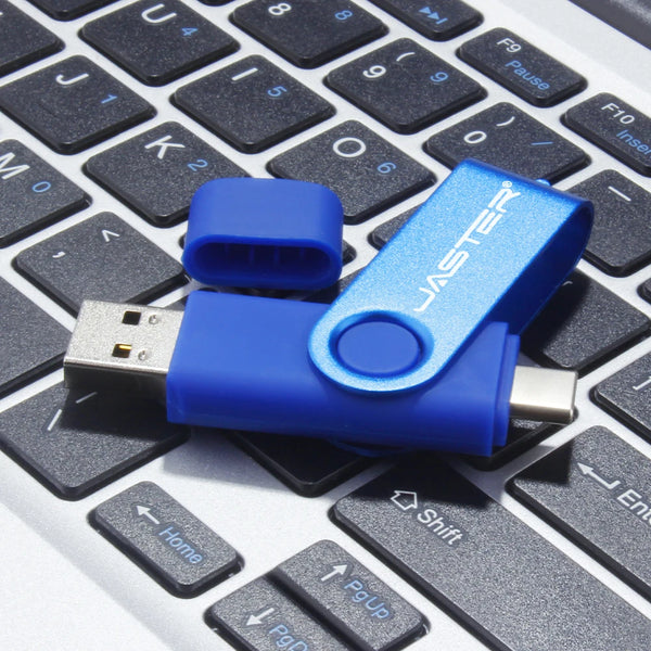 2-in-1 USB-C Flash Drive for Smartphones (8GB-128GB)