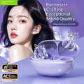 CClip-on Earbuds Wireless Bluetooth Open Ear Headphones with Detachable Crystal Bowknot Earrings, For Sports, Fitness & Workouts image 4