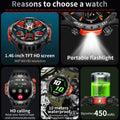 SENBONO HT22 Sports Smart Watches Men 1.46'' HD Big Screen 450mAh Large Battery BT Calling Compass Outdoor Men Smartwatch Sport image 2