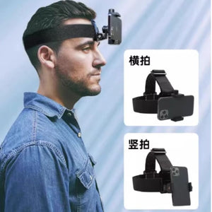 Head-mounted mobile phone fixed bracket riding...