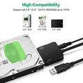 SATA to USB 3.0 Adapter Cable for 3.5/2.5 Inch SSD HDD SATA III Hard Drive Disk Converter Support UASP with 12V 5A Power Adapter image 3