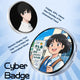 GIF Dynamic Anime DIY Trendy E-Badge Photo Player Digital Display Badge Game Cycling Warning Adaptation Kids Boy Gift