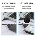 SATA to USB 3.0 Adapter Cable for 3.5/2.5 Inch SSD HDD SATA III Hard Drive Disk Converter Support UASP with 12V 5A Power Adapter image 6