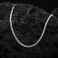 Shiny Minimalist Snake Bone Chain Necklace for Women Men Trendy Silver Color Clavicle Chain Party Wedding Jewelry