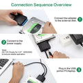 SATA to USB 3.0 Adapter Cable for 3.5/2.5 Inch SSD HDD SATA III Hard Drive Disk Converter Support UASP with 12V 5A Power Adapter image 5