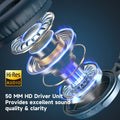 Oneodio Pro C Wireless Bluetooth 5.2 Headphones Over Ear With Microphone Hi-Res Audio Wired&Wireless Headset 110h Playtime AAC