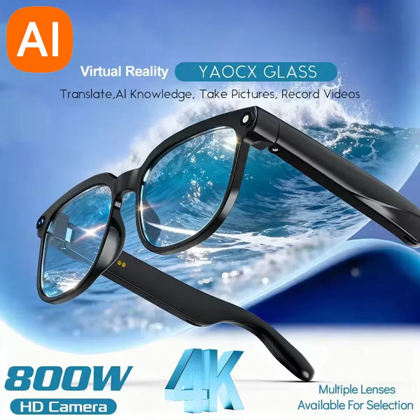 4K HD AI Smart Glasses with Photochromic Lenses & Translation