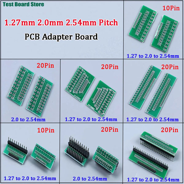 1/5/10PCS 1.27mm 2.0mm 2.54mm Pitch Transfer Plate Converter Single Double Row Pin PCB PCI Adapter Board