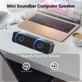 Mini Speakers Plug and Play USB Powered Soundbar Desktop Speaker Wired Computer Sound Box for TV Desktop Laptop Computer Speaker