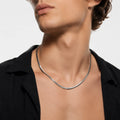 Shiny Minimalist Snake Bone Chain Necklace for Women Men Trendy Silver Color Clavicle Chain Party Wedding Jewelry