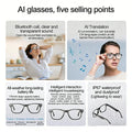 AI Smart Glasses for Men Smart Translation Glasses with Waterproof Call Function BT Smart Sunglas Outdoor Sports Headphones image 5