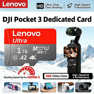 Lenovo 2026 New High Speed Memory Card 1TB 512GB 256GB Micro SD Class 10 TF Flash for iPhone Drone Car Camera Cartao De Memoria