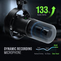 FIFINE USB/XLR Dynamic Microphone with Shock Mount,Touch-mute,headphone jack&Volume Control,for PC or Sound Card Recording -K688