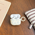 Simple Chic Full Screen Blue Small Floral Flower Blue Splash-Ink Cute Earphone Case Cover for AirPods 1 2 3 4 Pro 2 Pro 3