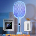 4000V Rechargeable Electric Fly Swatter - USB-C Handheld Bug Zapper with Detachable Design & Auto-Tap Mode for Indoor/Outdoor!