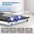 Walking Pad 2 in 1 Under Desk Treadmill, 2.5HP Low Noise Walking Pad Running Jogging Machine with Remote Control for Home Office
