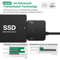 SATA to USB 3.0 Adapter Cable for 3.5/2.5 Inch SSD HDD SATA III Hard Drive Disk Converter Support UASP with 12V 5A Power Adapter image 4