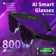 Smart Glasses AI 8 Million Pixels Recording Videos Photo Recognition Answer Translation 290mAh IP66 Waterproof Bluetooth Glasses