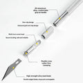 Exacto Knife Style 5 Blades Multi Tool for Crafts Carving Phone Film Cutting Pen Utility Paper Circuit Board Manual Model Knife