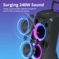 Tronsmart Halo 300 Speaker Partybox 240W with Guitar/Mic/XLR Input, TWS, 20H Playtime, wheels & Hidden Lever, for Party image 2