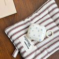 Simple Chic Full Screen Blue Small Floral Flower Blue Splash-Ink Cute Earphone Case Cover for AirPods 1 2 3 4 Pro 2 Pro 3