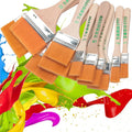 12pcs Nylon Paint Brush Watercolor Paint Brushes Smooth Wooden Handle Drawing Paint Brushes For Acrylic Oil Painting Art Supplie
