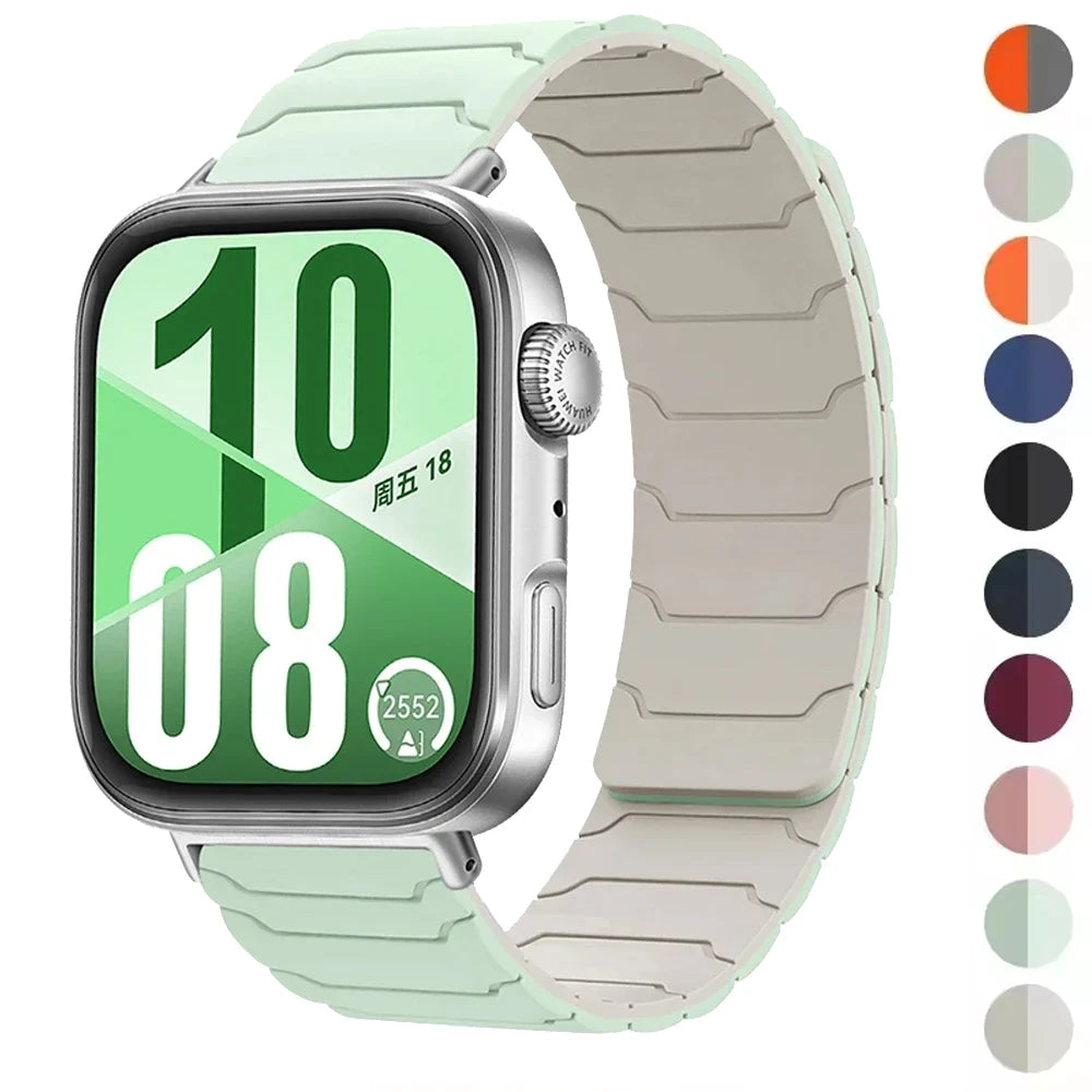 Magnetic Silicone Strap For Huawei Watch Fit 4/3 Sports Comfortable Band Replacement Bracelet For Huawei Watch Fit 4 Pro Correa