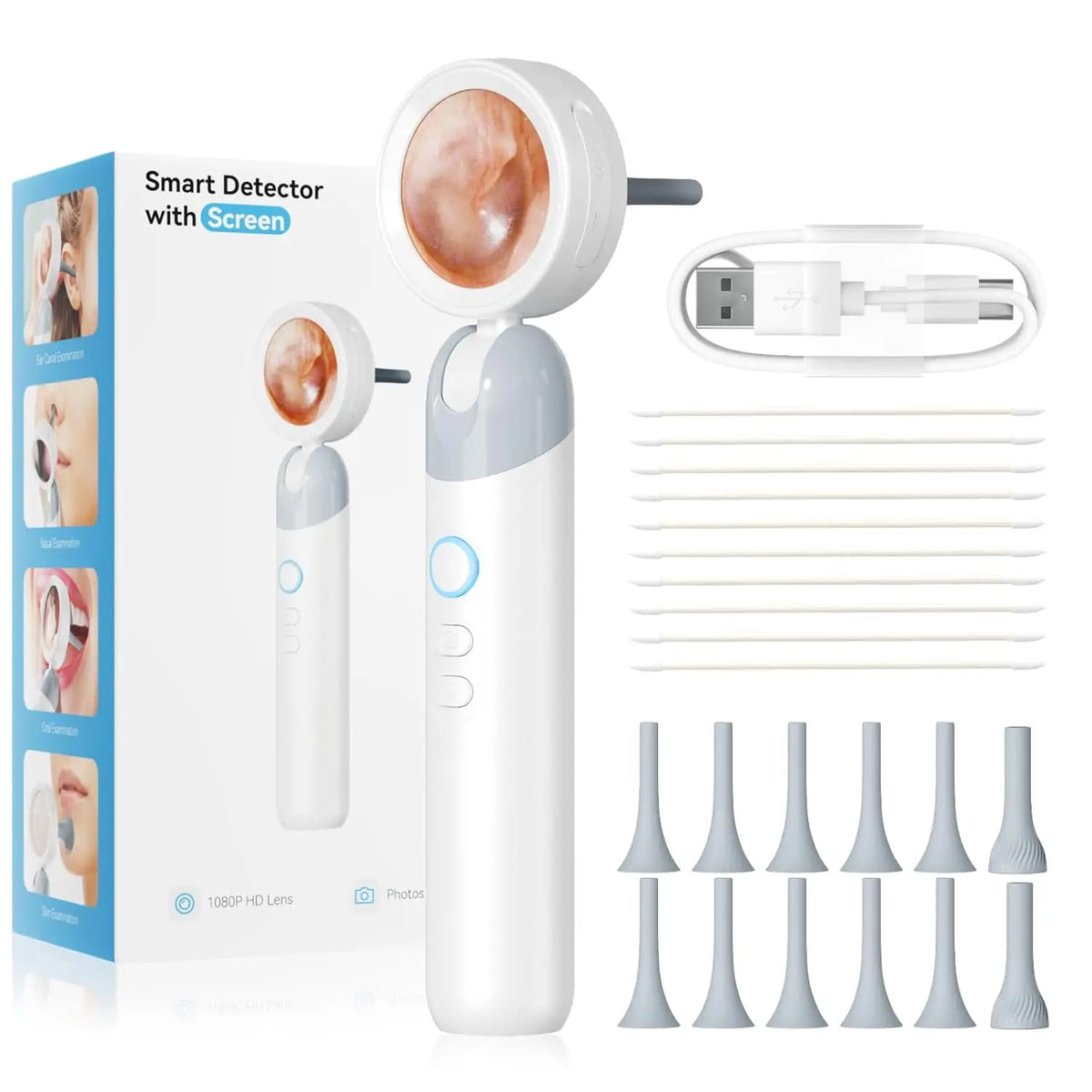1080P Ear Wax Cleaner Camera with 90° Rotating Heads