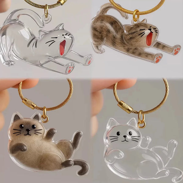 New Transparent Cat Hair Storage Box Decoration Dog Cat Hair Storage Capsule Bag Keychain Bag Pendant Pet Commemoration