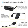 KEBIDUMEI 2.4G Head-mounted Microphone Mic Wireless Lavalier Microphone Set for Amplifier Voice Speaker Teaching Tour Guide