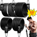 300lb Fitness Booty Resistance Elastic Band Workout for Training Home Exercise Sport Gym Dumbbell Harness Set Expander Equipment