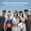 2pcs Sports Sweatbands Headband Moisture Wicking Hairband Athletic Towel Headbands Cotton Head Sweat Bands for Running Cycling