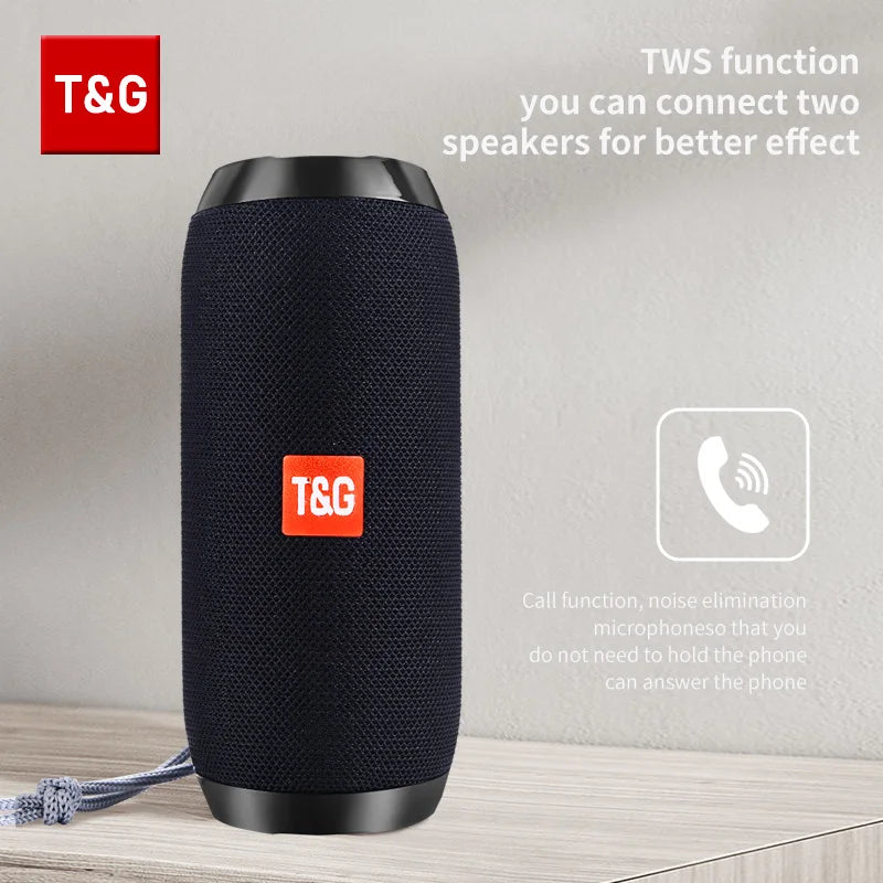 Bluetooth Speaker T&G TG117 Portable TWS Sound Box Waterproof Loudspeaker Outdoor Stereo Surround Speakers Support TF FM Radio - Electrosphere South Africa