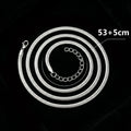 Shiny Minimalist Snake Bone Chain Necklace for Women Men Trendy Silver Color Clavicle Chain Party Wedding Jewelry