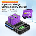 2400mAh High Capacity For Insta360 Ace Pro Ace Battery+3-Slot LED Fast Charger For Insta 360 Ace Pro 2 Action Camera Accessories