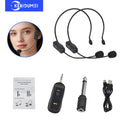 KEBIDUMEI 2.4G Head-mounted Microphone Mic Wireless Lavalier Microphone Set for Amplifier Voice Speaker Teaching Tour Guide
