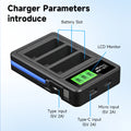 CITYORK 2400mAh Battery For Insta360 Ace Insta360 Ace Pro Insta360 Pro 2 Camera Battery With 3-Slots LCD Charger