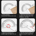 Stainless Steel Adjustable Protractor, Precision Angle Measuring Tool for Woodworking, Carpentry & DIY