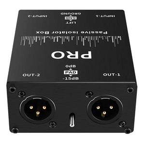 Y23A-Audio Noise Reducer XLR Audio Isolator 6.35 Mixer Noise Cancellation Audio Current Acoustic Filter XLR Audio Isolator