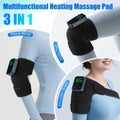 Heated Vibration Knee Massager Cordless Rechargeable 3-in-1 Shoulder & Elbow Support with Timer Electric Portable Brace