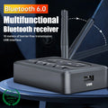 VAORLO Bluetooth 6.0 Audio Receiver 3.5mm AUX RCA With Mic HIFI Stereo Wireless Adapter Support USB U-Disk For Car Speaker Amp