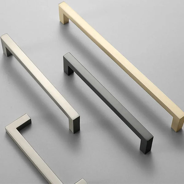 Modern Cabinet Handles Kitchen Door Handles Drawer Knobs Aluminum Alloy Wardrobe Door Handles Brushed Modern Style Hardware
