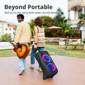 Tronsmart Halo 300 Speaker Partybox 240W with Guitar/Mic/XLR Input, TWS, 20H Playtime, wheels & Hidden Lever, for Party image 4