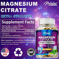 Magnesium Citrate 1000 Mg - Supplement for Stress, Relaxation, Bone, Sleep, Heart Health, Nerve, Muscle & Metabolism