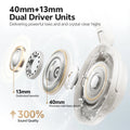 QCY H3S Over Ear Headphone Hi-Res LDAC Spatial Sound Headset H3S -56dB Adaptive ANC Wireless Earphone Bluetooth 6.0 102Hrs