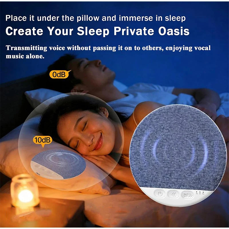 2026 Upgraded Wireless Sleep Aid Pillow Speaker Bluetooth Under Pillow Machine With White Noise 30/60/90 Min Timer Stereo Sound - Electrosphere South Africa