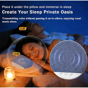 2026 Upgraded Wireless Sleep Aid Pillow Speaker Bluetooth Under Pillow Machine With White Noise 30/60/90 Min Timer Stereo Sound
