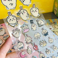 Chiikawa cartoon glue, 3D three-dimensional stickers, cute Hachiware and Usagi stickers, cartoon decorations, DIY handmade