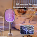 4000V Rechargeable Electric Fly Swatter - USB-C Handheld Bug Zapper with Detachable Design & Auto-Tap Mode for Indoor/Outdoor!